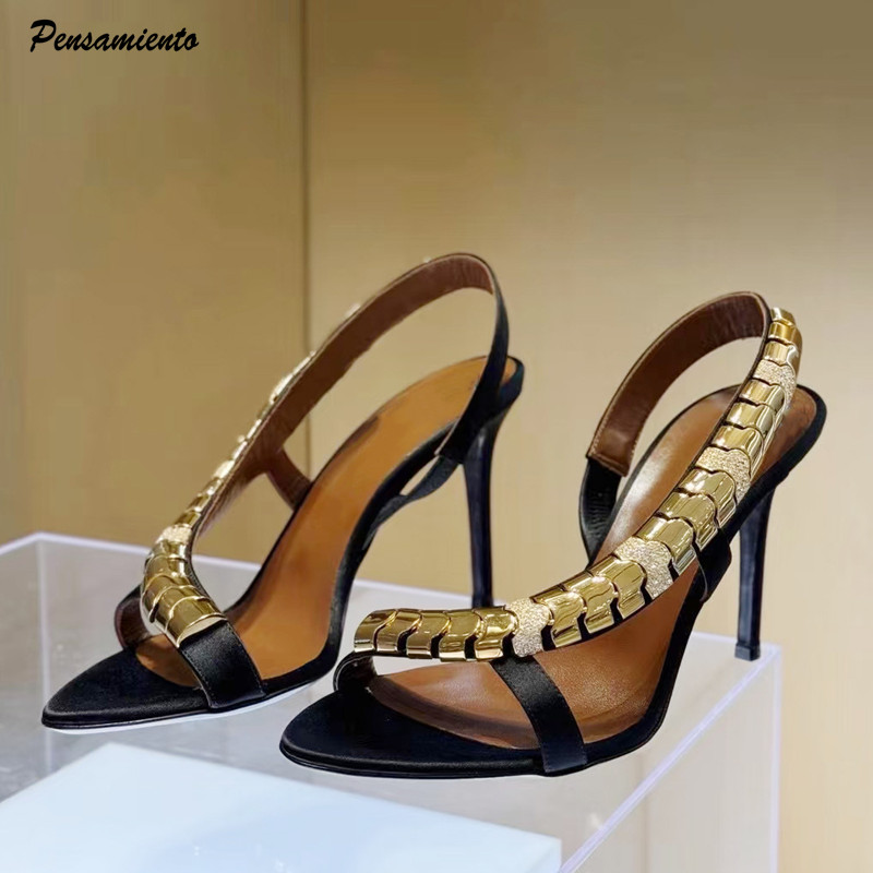 Women Formal Wear For Wedding - 럭셔리 라인스톤 스팽글 새틴 여성 글래디에이터