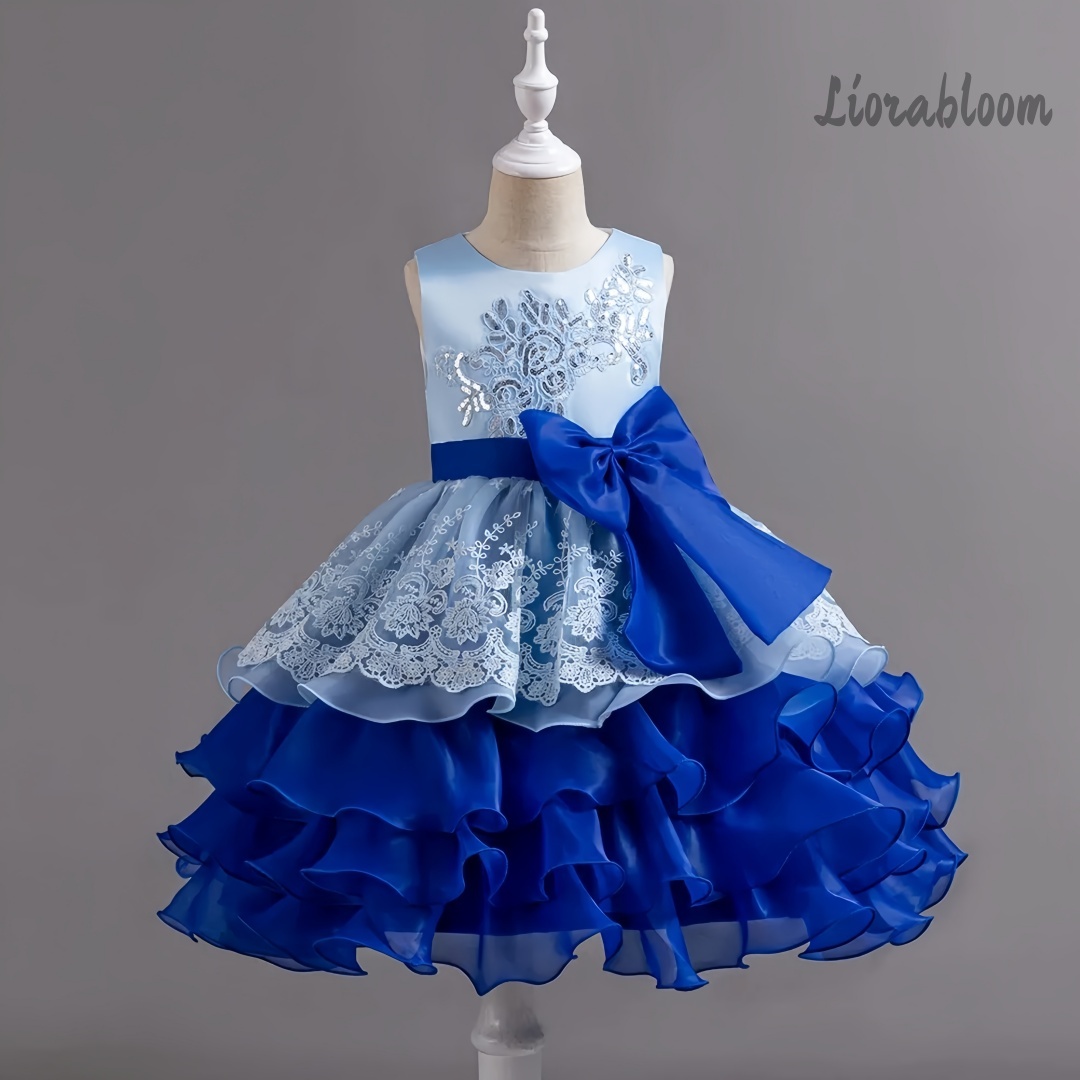 Women Formal Party Wear Dress - 큰 리본이 달린 소녀용 드레스 민소매