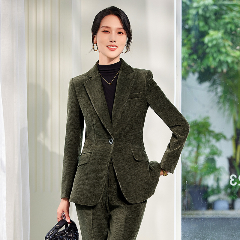 세트 여성용 우아한 코듀로이 바지, 정장 비즈니스 작업 - Women Formal Wear Winter 리뷰 및 가격