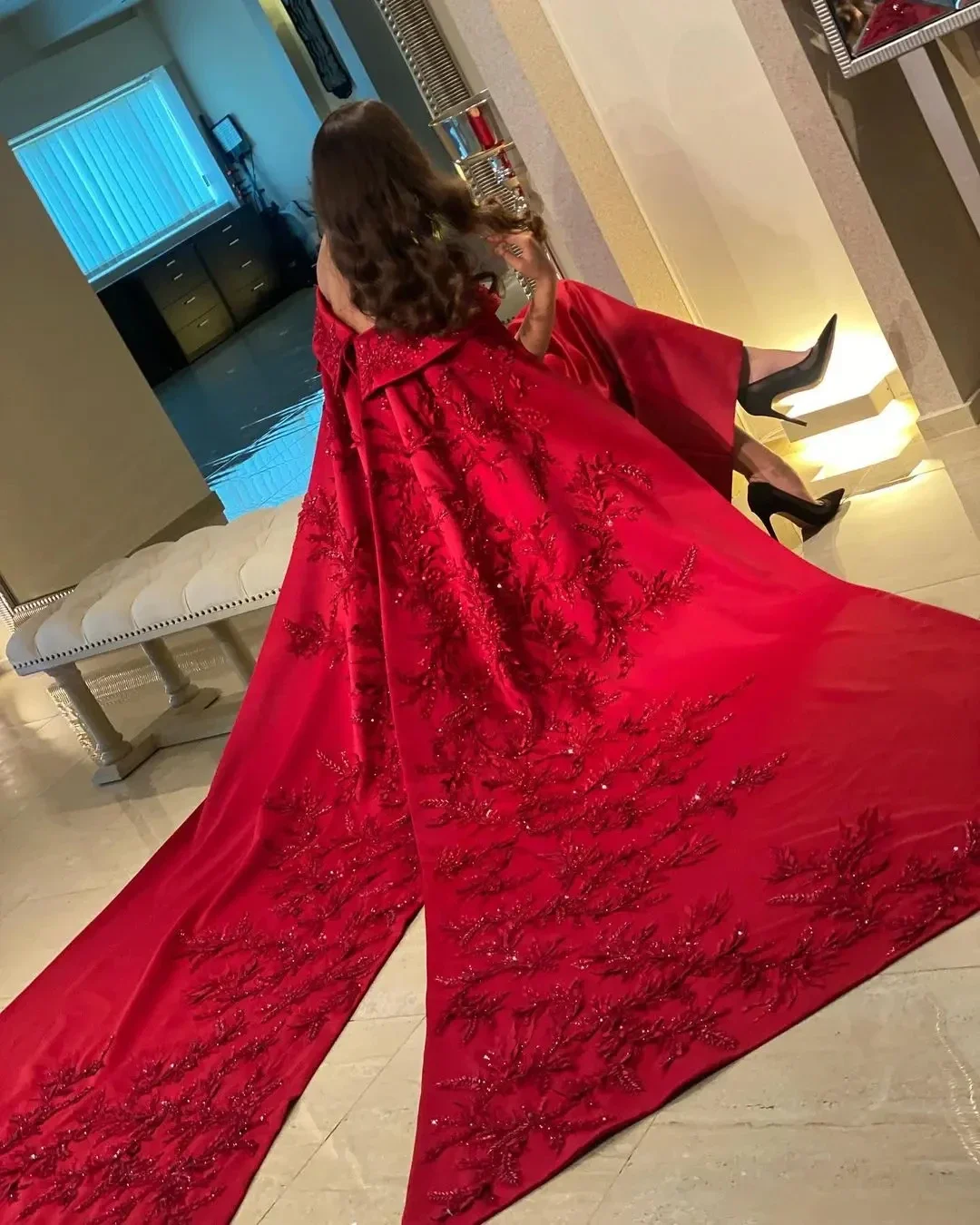 맞춤형 발목 길이 시스 드레스 이브닝 파티 여성용 비즈 - Women Formal Party Wear Dress 리뷰 및 가격