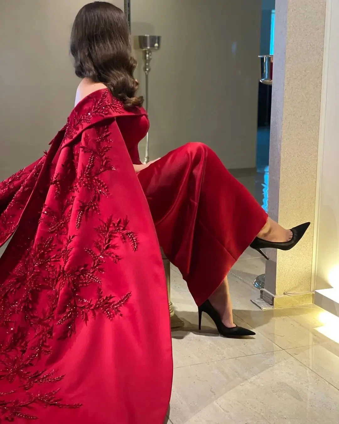 맞춤형 발목 길이 시스 드레스 이브닝 파티 여성용 비즈 - Women Formal Party Wear Dress 리뷰 및 가격