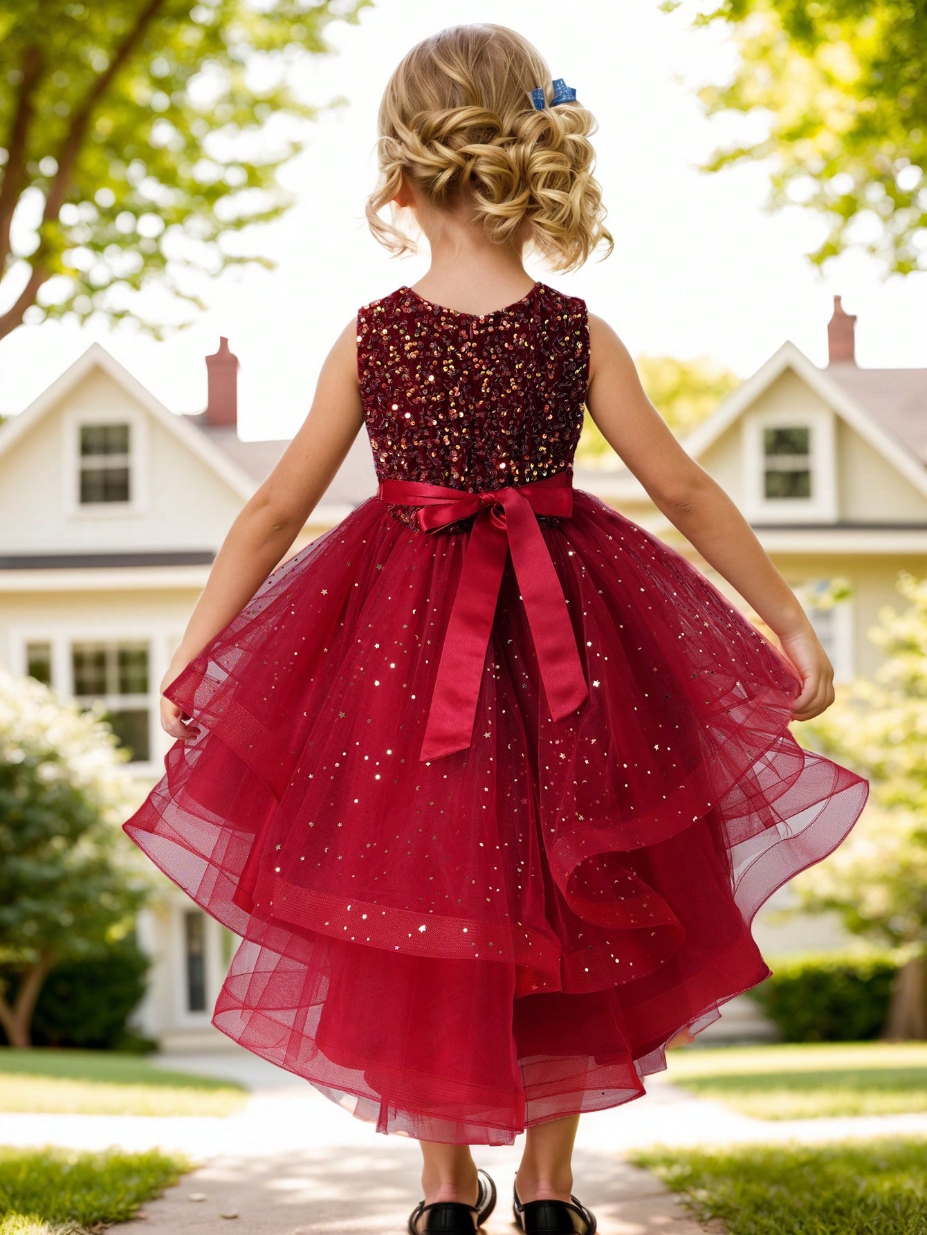 아기 공주 꽃무늬 스팽글 드레스 오프숄더 유아 어린이  - Women'S Formal Wear For Girls 리뷰 및 가격