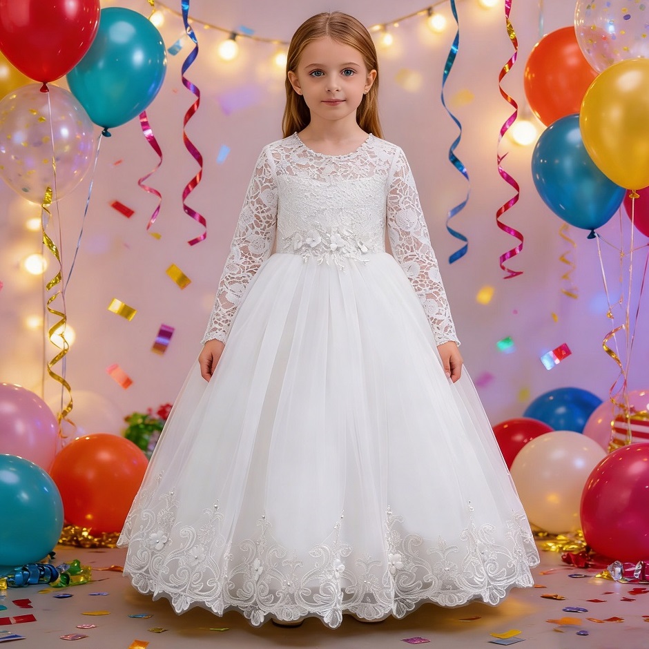 여아 드레스 4-12세 여아용 긴 드레스 생일 드레스  - Women'S Formal Wear For Girls 리뷰 및 가격