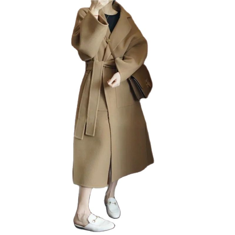 우아한 여성용 롱 코트 100% 순모 양면 소재 편안한 - Women Formal Wear Winter 리뷰 및 가격