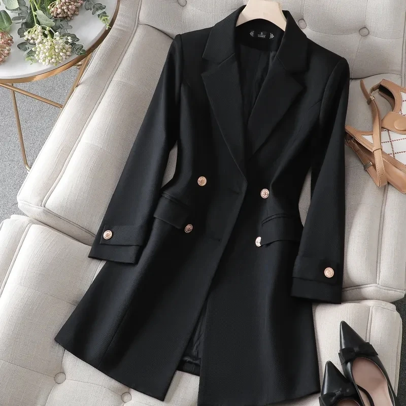 여성용 롱 블레이저 카키, 커피 블랙, 오피스 레이디  - Women Formal Wear Winter 리뷰 및 가격